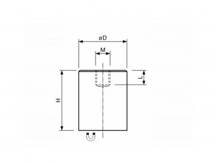 AlNiCo magnetická čočka válcová s vnitřním závitem 6x20 mm