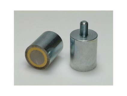 AlNiCo magnetická čočka válcová s vnějším závitem 8x20 mm