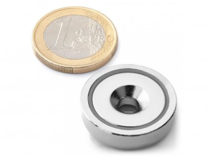 NdFeB magnetická čočka se středovou dírou s 90° sražením