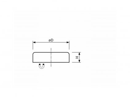 Feritová magnetická čočka plochá bez závitu 80x18 mm