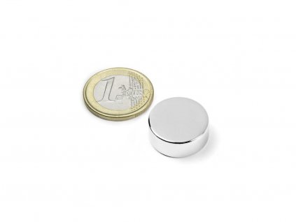 Neodymový magnet válec D 20x7 mm, Neodym, N42, poniklovaný