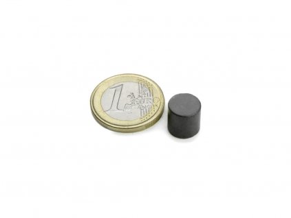 Feritový magnet válec D 10x10 mm, Ferit, Y35, bez povrchové úpravy