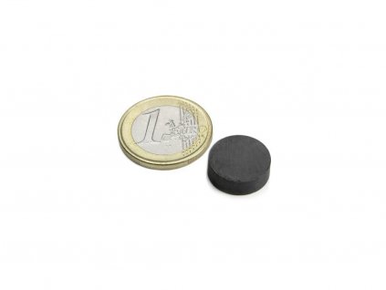 Feritový magnet válec D 15x5 mm, Ferit, Y35, bez povrchové úpravy