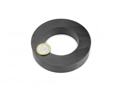 Feritový magnet mezikruží D 100/60 mm, H 20 mm, Ferit, Y35, bez povrchové úpravy