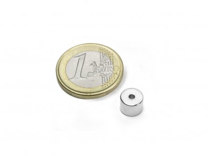 Neodymový magnet mezikruží D 8/2 mm, H 6 mm, Neodym, N50, poniklovaný