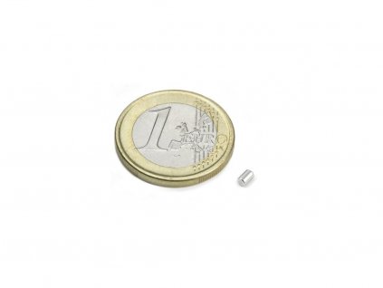 Neodymový magnet válec D 2x3 mm, Neodym, N45,poniklovaný