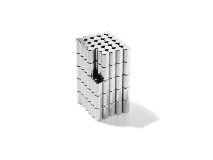 Neodymový magnet válec D 4x7 mm, Neodym, N45,poniklovaný
