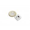Neodymový magnet hranol 15x15x4 mm,s vrtáním a zahloubením, N35,poniklovaný