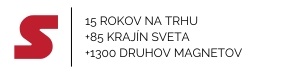 15 rokov na trhu | 85 krajín sveta | 1300 druhov magnetov