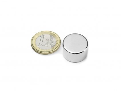 Neodymový magnet valec D 20x12 mm, Neodym, N42, ponikelovaný