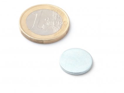 Neodymový magnet valec D 15x1.5 mm, Neodym, N35, pozinkovaný