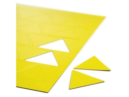 Magnetické trojuholníky, súprava 25 ks (Farba Žltá)