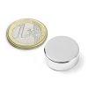 Neodymový magnet valec D 20x8 mm, Neodym, N42, ponikelovaný