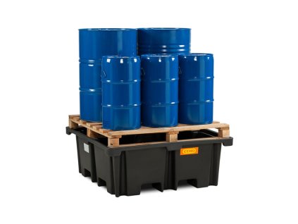 ZÁCHYTNÁ VAŇA PE PRE PALETU 120 x 120 (4x 200 l sud, objem 400 l)