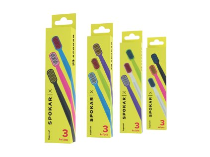 SPOKAR X - 3-PACK SUPERSOFT - TOOTHBRUSH SET