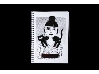 Blok Dívka s kočkou A5 Umělci DUZE