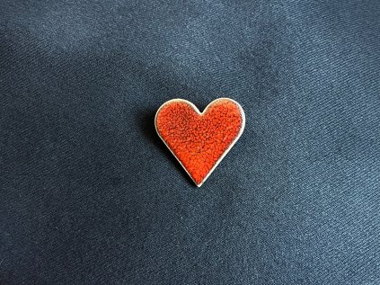 Srdce brož pohled z boku