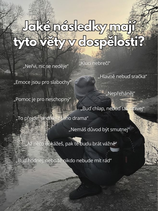 Proč všechno potlačujeme? Proč se jako chlapi neumíme víc napojit na sebe, abychom pak neutíkali a nebo třeba neflusali...