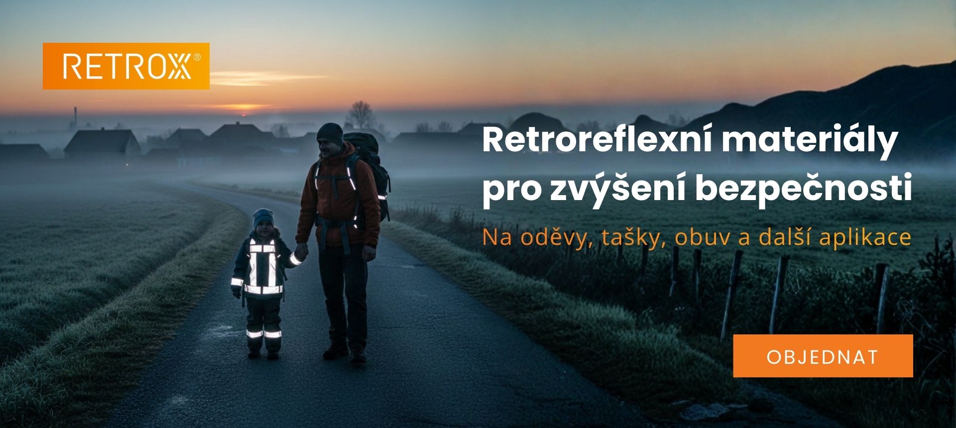 Retroreflexní materiály na oděv, obuv a další aplikace