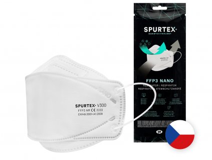 Nano respirator SPURTEX V300 FFP3 NR flowpack