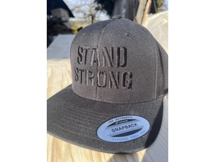 Snapback black on black kšiltovka - stand strong