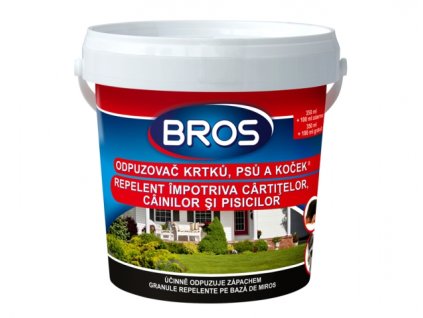 Odpuzovač krtků, psů a koček BROS 350ml+100ml ZDARMA
