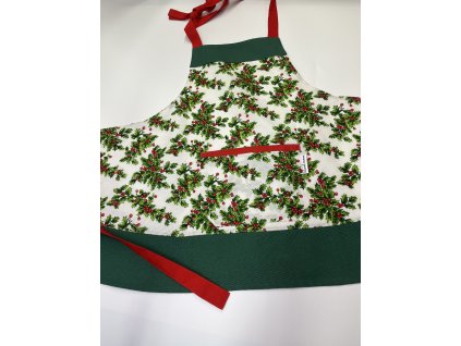 Dětská vánoční zástěra s větvičkami