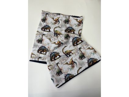 Set čepice s nákrčníkem - dinosaurus