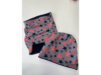 Set čepice s nákrčníkem - hvězda