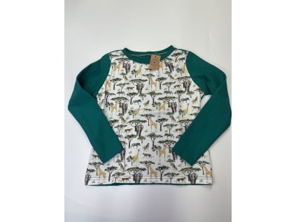 Triko s dlouhým rukávem, vel. 104 - safari