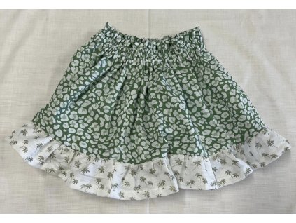 Dětská sukně zelená s volánkem vel.104