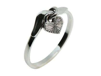 PRSTEN HEART 01, moissanity