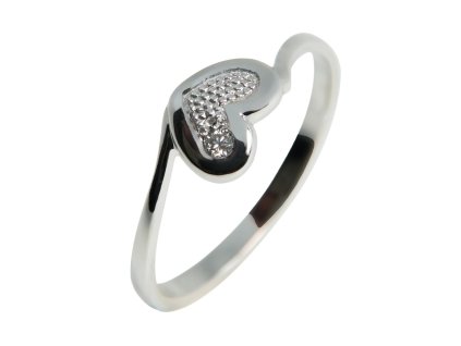 PRSTEN HEART 02, moissanit