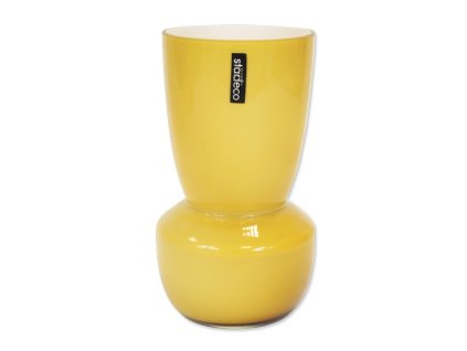 Skleněná váza Stardeco Rolin hnědá 25 cm