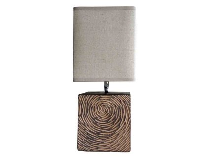 Stolní polyresinová lampa v přírodní barvě