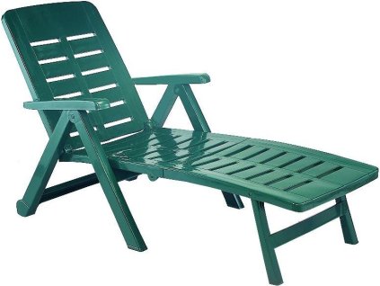 Plastové polohovací lehátko Smeraldo zelené