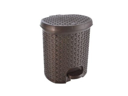 Plastový koš na odpadky Ratan 5,5 l bílý s pedálem