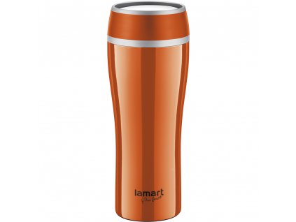 Termohrnek 0,4l oranžový FLAC - LAMART LT4026
