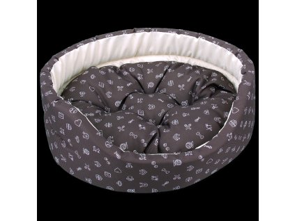 Pelech DOG FANTASY oval piktogram mix hnědý 48 cm