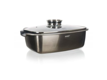 Pekáč s nepřilnavým povrchem METALLIC PLATINUM 40 x 22 x 16,5 cm, s aroma knobem