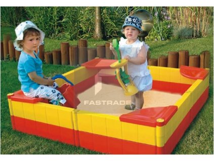 Plastové přenosné dětské pískoviště s plachtou - BABY BOX