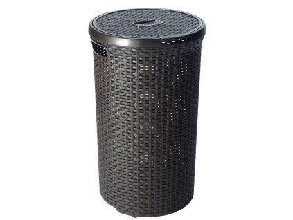 Curver RATTAN kulatý koš na špinavé prádlo 48l hnědá 00710-210