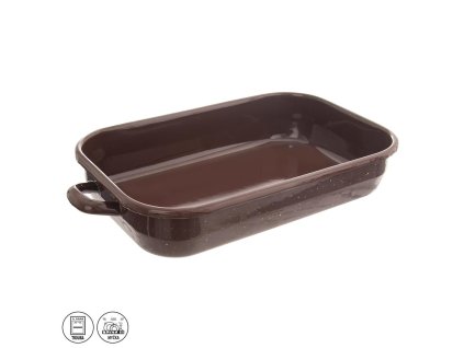 Pekáč smalt BROWN 37,5 x 24,5 cm