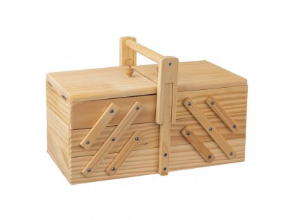 Box dřevěný na šití - rozkládací