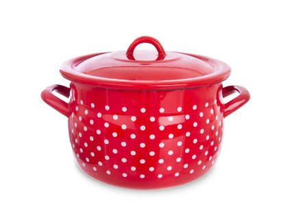 Hrnec smalový TEČKA 20 cm