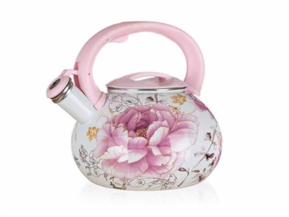 BANQUET Konvice smaltovaná pískací MAGNOLIA 3 l