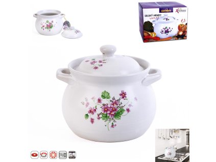 HRNEC KERAMICKÝ ŽÁRUVZDORNÝ VIOLET 5 L