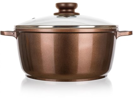 Banquet Kastrol s nepřilnavým povrchem Premium Dark Brown 24x10,5 cm s poklicí