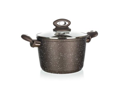BANQUET Kastrol s nepřilnavým povrchem PREMIUM Dark Brown 20 x 13,5 cm, s poklicí