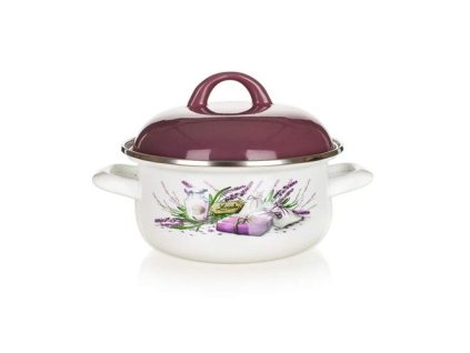 Smaltovaný kastrol Banquet Lavender 20 cm/2,1 l s poklicí